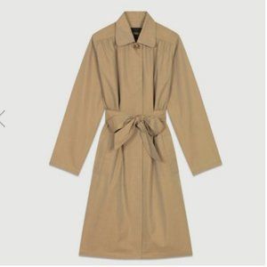 Maje Gamby trench coat belted jacket camel